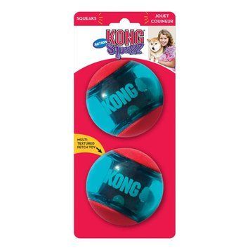 Набор мячиков для собак Конг KONG Squeezz Action Ball игрушка для больших пород 2 шт, размер L 464022 фото