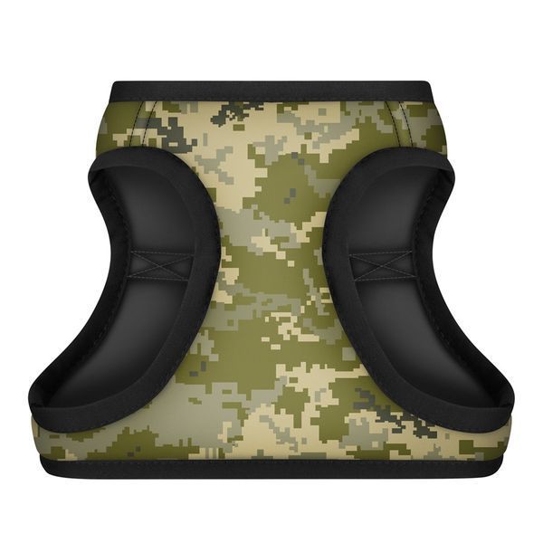 Шлея для собак мягкая WAUDOG Clothes c QR паспортом, "Милитари", XS4,В 36-39 см, С 26-28 см 223-4026 фото