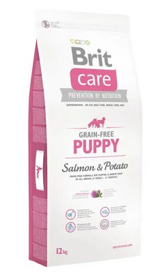 Сухий корм для цуценят Бріт Brit Care GF Puppy Salmon & Potato 12 кг 132718/0047 фото