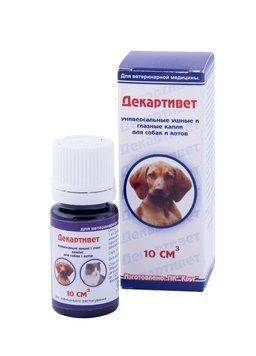 Універсальні краплі Декартивет (гігієна вух та очей) для собак і котіі 10 мл, Круг 901399 фото