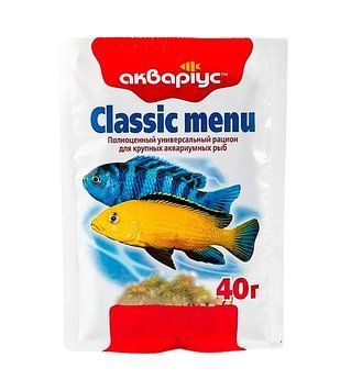 Корм для рыб Classic Menu (Классик Меню) гранулы 40 г, Аквариус 5164 фото