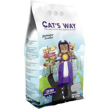 Бентонітовий наповнювач для котячого туалету Cat's Way Lavender Лаванда 5 л (фіолетовий) 28022 фото