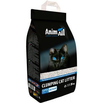 Наповнювач AnimAll бентонітовий для котів дрібна фракція, 5 кг 67005 фото