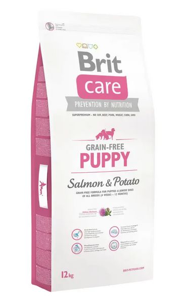 Сухой корм для щенков Брит Brit Care GF Puppy Salmon & Potato 12 кг 132718/0047 фото