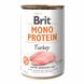 Вологий корм для собак Бріт Brit Mono Protein з індичкою 400 г 100838/100060/9780 фото 1