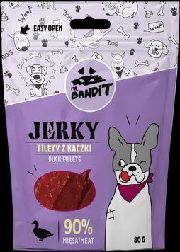Ласощі для собак Містер Бандіт Mr.Bandit джерки для собак з качки, 80 г 206380 фото