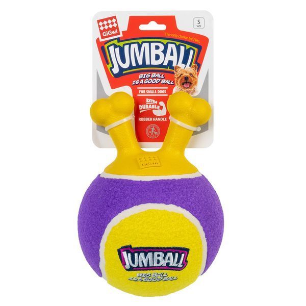 Игрушка для собак Большой теннисный мяч GiGwi Jumball, латекс, резина, 18 см 2308 фото