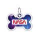 Адресник для собак і котів металевий WAUDOG Smart ID з QR-паспортом, малюнок "NASA21", кістка, Д 40 мм, Ш 0640-0148 фото 2