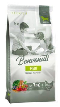 Сухой корм для взрослых собак средних пород Бенвенути Benvenuti Medi с курицей 5 кг 27421 фото