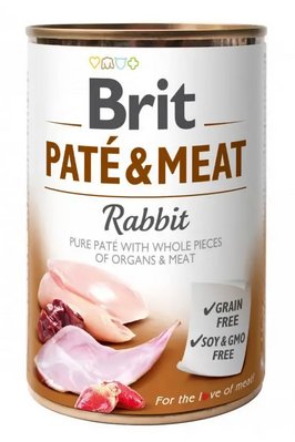 Вологий корм Бріт Brit Care Paté & Meat Dog Rabbit для собак із кроликом 400 г 100863/100076/0311 фото