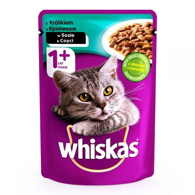 Whiskas консерва для котів з кроликом в соусі 100 г 021541 фото