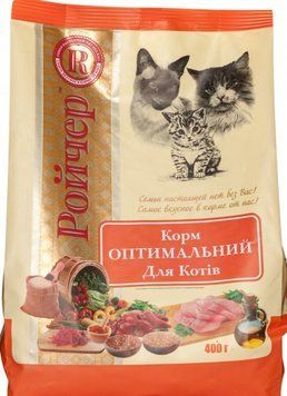 Сухий корм Ройчер Оптимальний для котів, 400 г К311470 фото