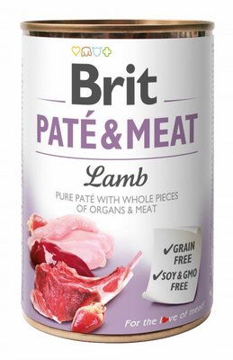 Вологий корм Бріт Brit Care Paté & Meat Dog Lamb для собак з ягням 400 г 100861/100077/0441 фото