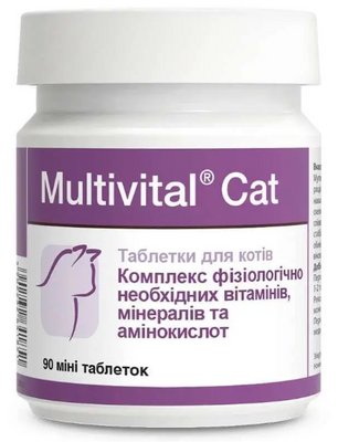 Вітамінно-мінеральна добавка для кішок Multivital Cat 90 таблеток 190-90 фото