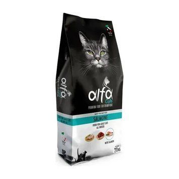 Сухой корм ALFA CAT Salmone для взрослых котов с чувствительным пищеварением с лососем 20кг Круг660893 фото