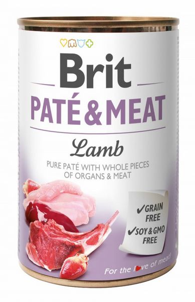 Влажный корм Брит Brit Care Paté & Meat Dog Lamb для собак с ягненком 400 г 100861/100077/0441 фото