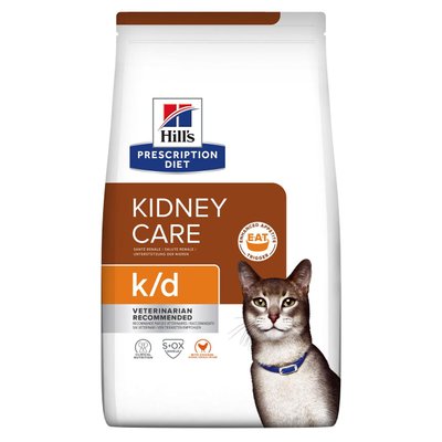 Hill's Prescription Diet Kidney Care k/d Chicken корм для підтримки функції нирок та серця у кішок, 3 кг 605986 фото