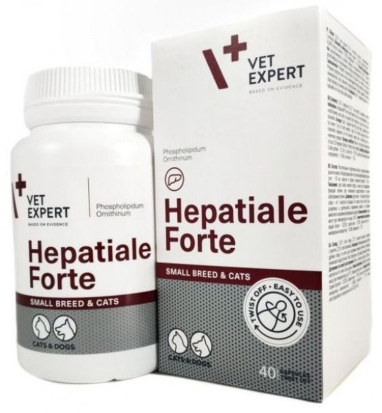 Додатковий корм HEPATIALE Forte Small Breed&cat (Гепатіале) для підтримки функцій печінки у котів і собак малих порід (10 капсул) 58884-10 фото
