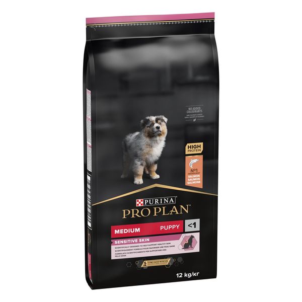 Сухий корм Purina Pro Plan Puppy Medium Optiderma для щенят середніх порід з лососем 12 кг 16460 фото