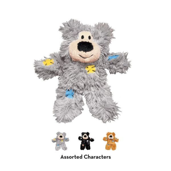 Іграшка для котів Конг KONG Cat Softies Patchwork Bear Assorted Ведмедик з котячою м'ятою (в асортименті) 79022 фото