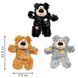 Іграшка для котів Конг KONG Cat Softies Patchwork Bear Assorted Ведмедик з котячою м'ятою (в асортименті) 79022 фото 4