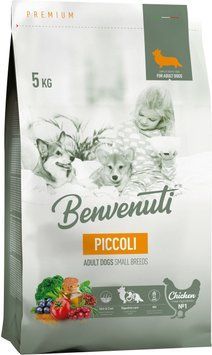 Сухой корм для взрослых собак малых пород Бенвенути Benvenuti Piccoli с курицей 5 кг (срок 26.12.2026 г) 27420 фото