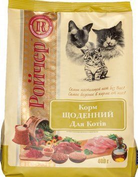 Сухий корм Ройчер Щоденний для котів, 400 г К311471 фото
