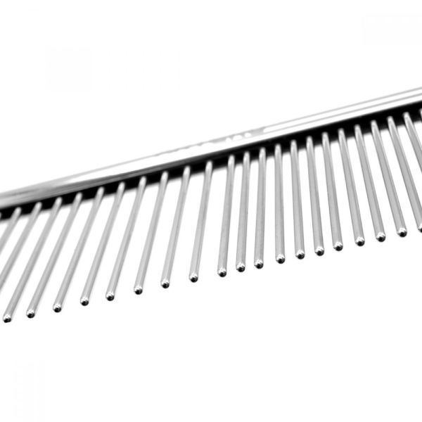 Комбинированная металлическая расческа Artero Long-Tooth Comb для животных, длина 18 см В-P949 фото