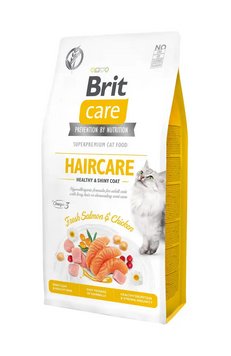 Сухой корм Брит Brit Care Cat GF Haircare Healthy&Shiny Coat с лососем и курицей, 7 кг 171305/0877 фото