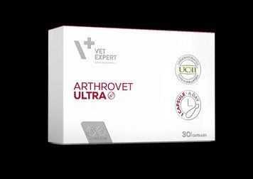 Vet Expert ArthroVet Ultra (АртроВет Ультра) для підтримки функціонування суглобів при остеоартриті у котів і собак, 30 капсул 208391 фото