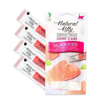 Крем-снек для кішок Natural Kitty Fuctional Creamy Treat Salmon Puree Joint Care пюре з лосося (для догляду за суглобами) 4 х 12 г вSNK24012 фото