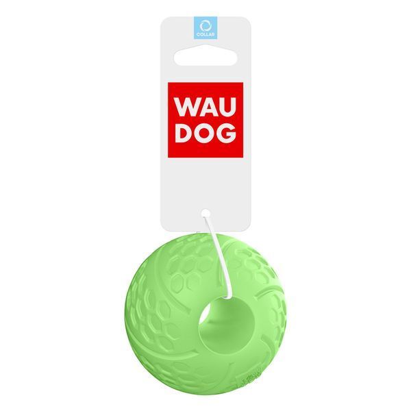 Мячик светонакопительный WAUDOG Fun с отверстием для лакомств, 7 см 6209 фото