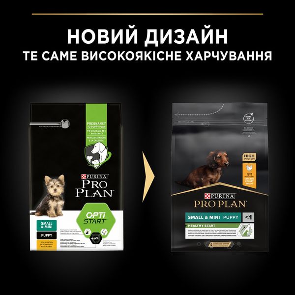 Сухой корм Purina Pro Plan Puppy Small and Mini Optistart для щенков мелких и карликовых пород 700 г 10216 фото