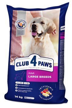 Повнораціонний сухий корм CLUB 4 PAWS (Клуб 4 Лапи) Преміум для дорослих собак великих порід, 14 кг 4820083909641 фото