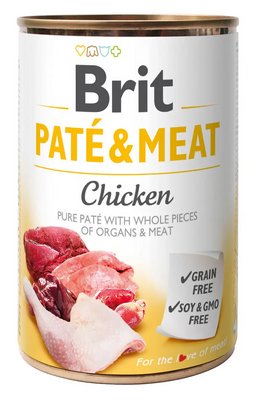 Вологий корм Бріт Brit Care Paté & Meat Dog Chicken для собак з куркою 400 г 100859/100073/0281 фото