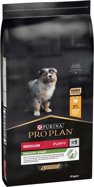 Сухой корм Purina Pro Plan Puppy Medium Optistart для щенков средних пород с курицей 12 кг п16935 фото