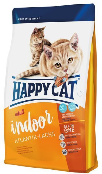 Happy Cat Indoor Atlantik Lachs сухой корм для взрослых кошек, живущих в помещении, 4 кг 0598 фото