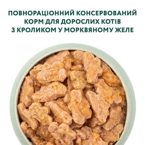 Влажный корм для взрослых кошек Оптимил Optimeal с кроликом в морковном желе (блок 12 шт x 85 г) B2711702 фото
