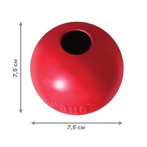 Іграшка для собак Конг KONG Dog Ball w/Hole м&rsquo;яч з отвором, розмір M/L 81127 фото
