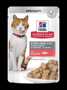 Hill's Science Plan (пауч) Корм для дорослих стерилізованих котів з лососем 603989 фото