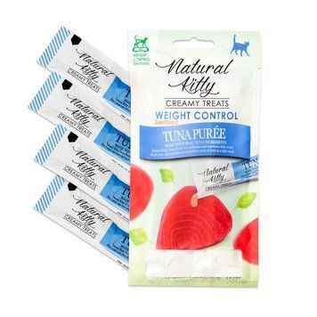 Крем-снек для кішок Natural Kitty Fuctional Creamy Treat Tuna Puree пюре з тунця (контроль ваги/для стерилізованих) 4 х 12 г вSNK24014 фото
