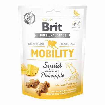 Brit Care Dog Functional Snack Mobility Squid Ласощі для собак з кальмаром і ананасом / 150 гр 539932 фото