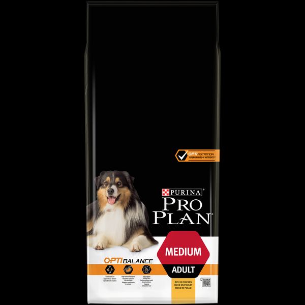 Сухий корм Purina Pro Plan Dog Medium Adult з комплексом Optibalance для собак середніх порід c куркою 14 кг 16462 фото