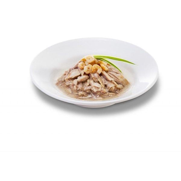 Вологий корм Cherie Hairball Control Tuna&Shrimp для котів (шматочки в соусі) для запобігання утворення шерстяних грудочок, 85 г вCHT15005 фото