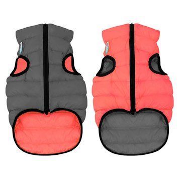 Курточка для собак AiryVest двостороння, розмір S 40, коралово-сіра 1678 фото