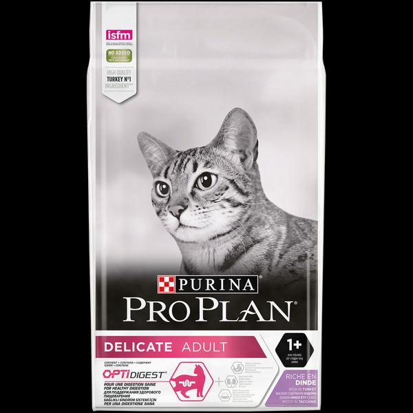 Сухий корм Purina Pro Plan Delicate 10 кг для котів з індичкою (чутливе травлення) п100060 фото