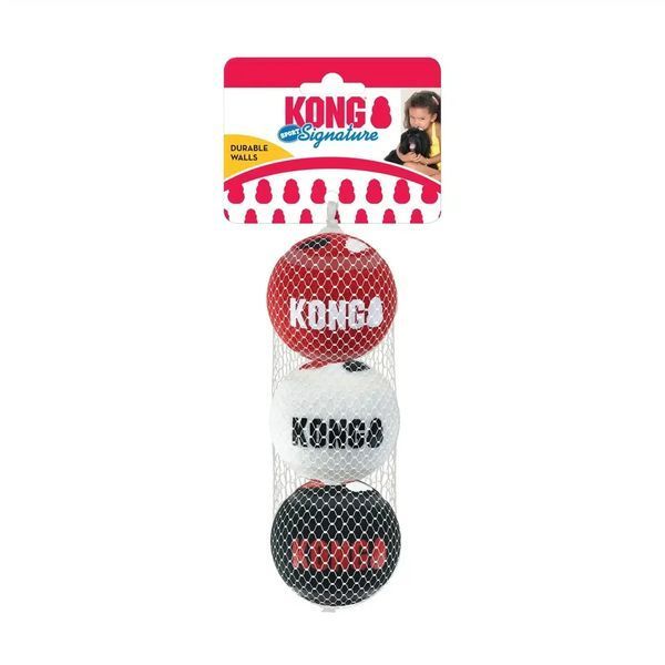 Набор мячиков для собак Конг KONG Dog Signature Sport Balls игрушка для собак (набор 3 шт), размер S 503196 фото