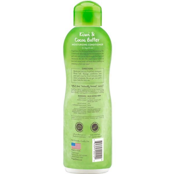 Увлажняющий кондиционер (концентрат 1:16) TropiClean Kiwi&Cocoa Butter "Киви и масло какао" для собак и кошек, 3.8 л В900141 фото