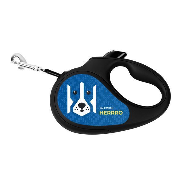 Поводок-рулетка для собак WAUDOG R-leash, рисунок "Патрон", M, до 25 кг, 5 м, светоотражающая лента 382-4025 фото