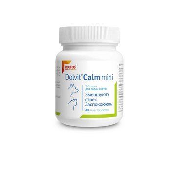 Додатковий корм Dolfos Dolvit Calm Mini для зменшення стресу у собак малих порід та котів 40 таб в-3732-40 фото